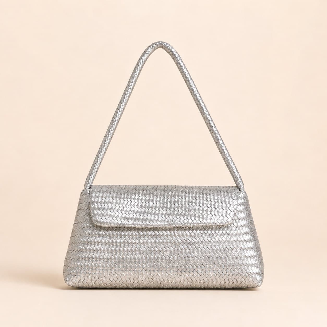 Stella — Metallic-finished lambskin-soft leather