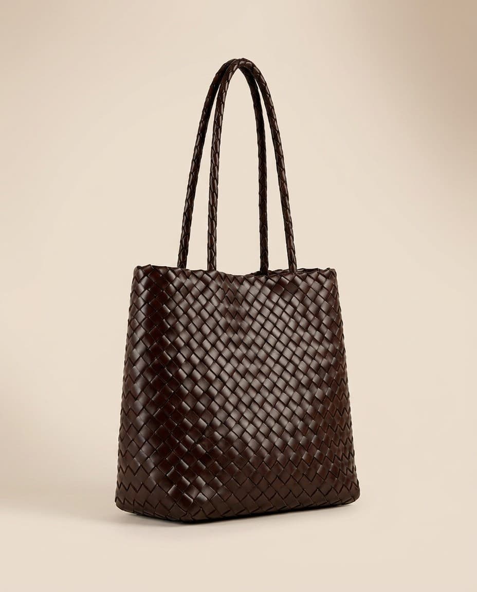 Signature Hand-Braided Tote — Vegetable-tanned, chrome-free full-grain leather, hand-braided