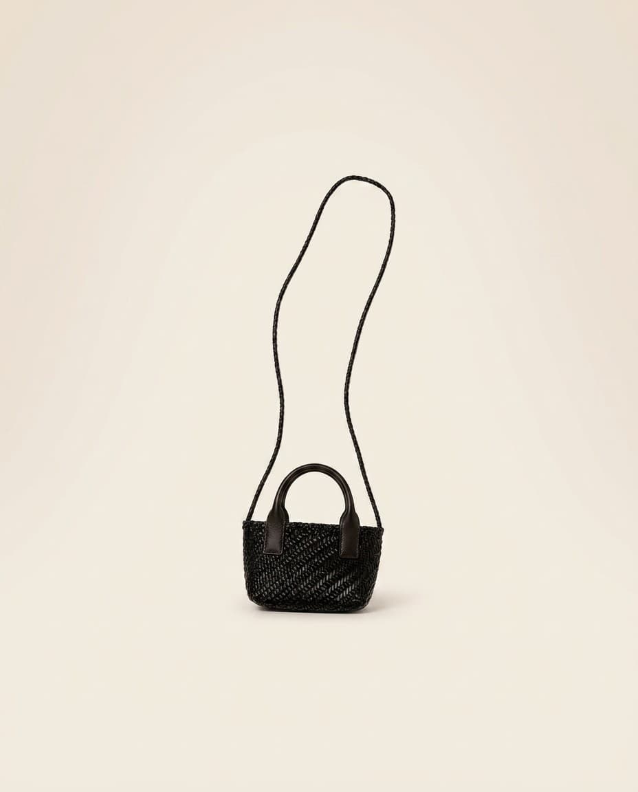 Mini Laptop Tote — Hand-braided leather